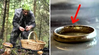 Грибник нашел золотое кольцо 100-летней давности. Рассмотрев его поближе, он не смог сдержать слез!