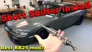 Installing new CUBE speed SHORT SHIFTER : How to | rb25 240sx s14