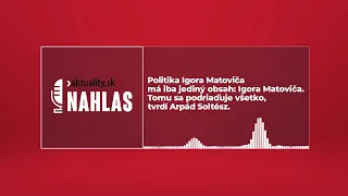 🎙️ Politika Matoviča má iba jediný obsah: Igora Matoviča | Aktuality