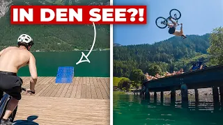 BACKFILP ins Wasser?! MTB Stunts mit den @FreerunningSchlappen ​