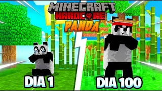 SOBREVIVÍ 100 Días como un PANDA en Minecraft HARDCORE ... Esto es lo que pasó