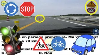 2023 Nouveau examen code de la route FR 😍 test théorique permis de conduire serie 2