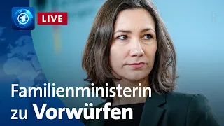 Statement von Familienministerin Spiegel nach Rücktrittsforderungen