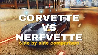 CORVETTE VS NERFVETTE | Side by Side comparison | ASPHALT 9: LEGENDS