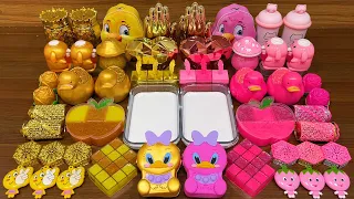 GOLD vs PINK DONAL DUCK !!!Mixing random into GLOSSY!!! Satisfying Video#110