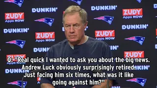Bill Belichick Gives Most Bill Belichick Reaction On Andrew Luck's Retirement