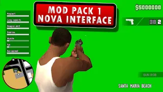 Nova Interface Minimalista, Nova Câmera, Mapa HD [MOD PACK 1 GTA SA]