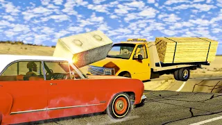 Dangerous Objects and Cars Crashes #02| BeamNG.Drive