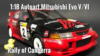 1:18 Autoart Mitsubishi Lancer Evo V/VI Rally of Canberra Review!