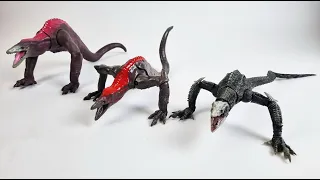 SkullCrawler HIYA TOYS vs Playmates Toys vs Bootlegs - сравнение фигурок Черепозавр по фильму Конг