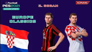 Z. BOBAN face+stats (Europe Classics) How to create in PES 2021