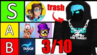 RANKING ROBLOX YOUTUBERS.. (I'm sorry)