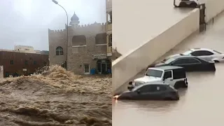 Проливные дожди накрыли Оман и ОАЭ, Дубай под водой