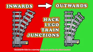 DIY LEGO Hack: How to make LEGO Train Junctions go "Outward" #tutorial