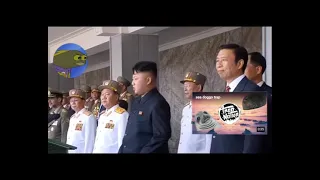 I put some Bee Gees music over North Korean's marching (looped)