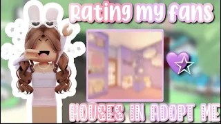 RATING MY FANS HOUSES IN ADOPT ME! || *2K SPECIAL*