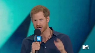 Prince Harry speaks at the We Day event in Toronto, Ontario