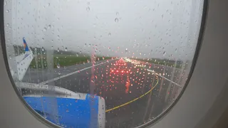 STORMY TAKE OFF FROM BIRMINGHAM AIRPORT TO TENERIFE  JET2 !