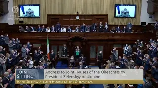 Владимир Зеленский обратился к народу и политикам Ирландии (2022) Новости Украины