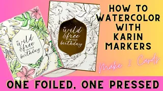 How to water color with Karin Markers | Spellbinders Betterpress Club | May 2024 | Wild & Free