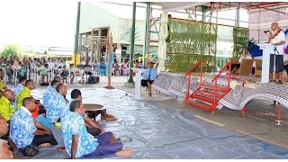 Fijian Prime Minister officiates at Lease bonus payout to pine landowners.