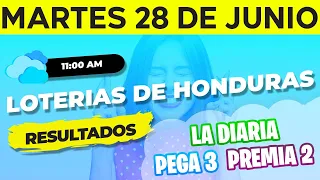 Sorteo 11AM Loto Honduras, La Diaria, Pega 3, Premia 2, Martes 28 de Junio del 2022 | Ganador 😱🤑💰💵