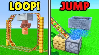 MINECRAFT: 15+ Roller Coaster Hacks & Secrets!