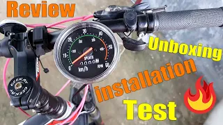 Mechanical Speedometer for MTB Bicycle Unboxing Review Installation & Test, How to install guide too