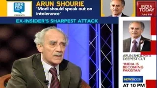 To The Point: Arun Shourie On Growing Intolerance In India