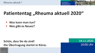 Rheuma aktuell 2020: Ein Tag für Patienten und Fachleute