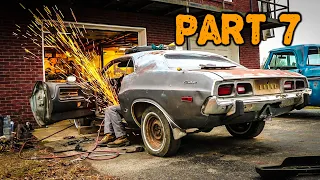 ABANDONED Dodge Challenger Rescued After 35 Years Part 7: Rusty Floor Fix