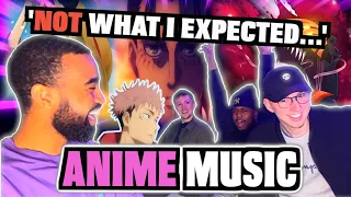 Non- Anime Fans react to ANIME OPENINGS and ENDINGS for the FIRST TIME