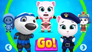 Talking Tom Splash Force - Astro Tom x Arctic Angela x Officer Hank x Officer Angela - Gameplay