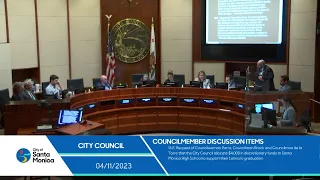 Santa Monica City Council Meeting April 11, 2023