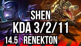 SHEN vs RENEKTON (TOP) | 700+ games, 3/2/11 | EUW Master | 14.5