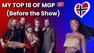 MY MGP 2024 🇳🇴 TOP 18 (before the show) | ESC 2024 🇸🇪