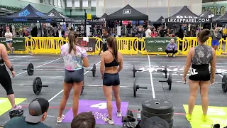 2023 monster games crossfit competition max clean+jerk. 25 stoh+40 burpees. Katie+Melissa