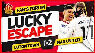 NERVY UNITED BUT UNBEATEN IN SIX! LUTON 1-2 MANCHESTER UNITED | LIVE Fan Forum