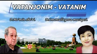 1-sinf | "Vatanjonim - Vatanim" P.Mo'min she'ri. D.Omonullayeva musiqasi. #karaoke