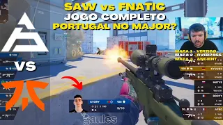 SAW vs FNATIC (Jogo Completo) PGL CS2 Major Copenhagen 2024 Europe RMR A