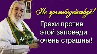 ГРЕХИ против этой заповеди -  СТРАШНЫ!  - Архимандрит Иоанн (Крестьянкин)