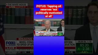 Biden claims tapping oil reserves ‘not politically motivated’ before the midterms #shorts