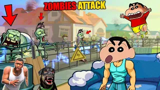 SHINCHAN HOUSE ATTACKED BY ZOMBIES | ZOMBIES ATTACK ON SHINCHAN HOUSE | DREAM SQUAD OP