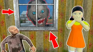 Scary Granny vs Squid Game vs Grandpa - funny horror animation (30 minutes with Granny)