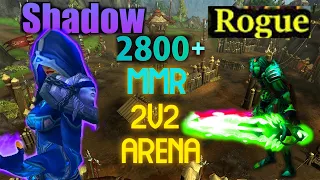 (Classic Wotlk) Rank 1 Rogue Mage PvP Guide 2v2 Arena VS Shadow priest and Sub rogue 2800+ MMR