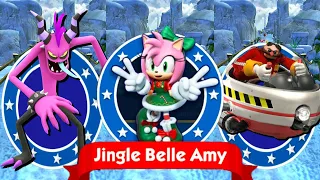 Sonic Dash - Jingle Belle Amy vs All Boss Fights Zazz Eggman - All New 32 Characters Unlocked