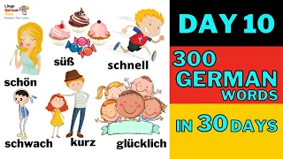 Learn German | Beginners | Day 10 : 10/300 | Learn 300 German Words | 30 Days  Challenge