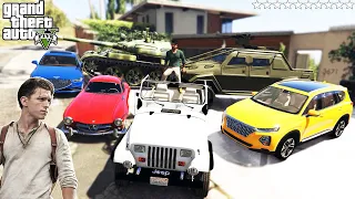 GTA 5 - Stealing UNCHARTED MOVIE Vehicles with Franklin! (Real Life Cars #27)