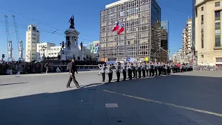 Banda Colegio Nacional de Villa Alemana. Desfile Plaza Sotomayor 2024