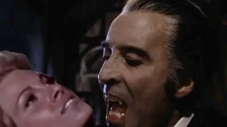 Raquel Welch Gets Bitten By Dracula (Christopher Lee)